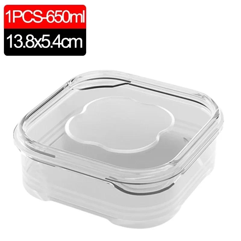 1/10 ks Malé krabičky na uchovávání potravin Lednička Mražené maso Zelenina Box na udržení čerstvosti Průhledná Kuchyňská Sealed úložná krabička