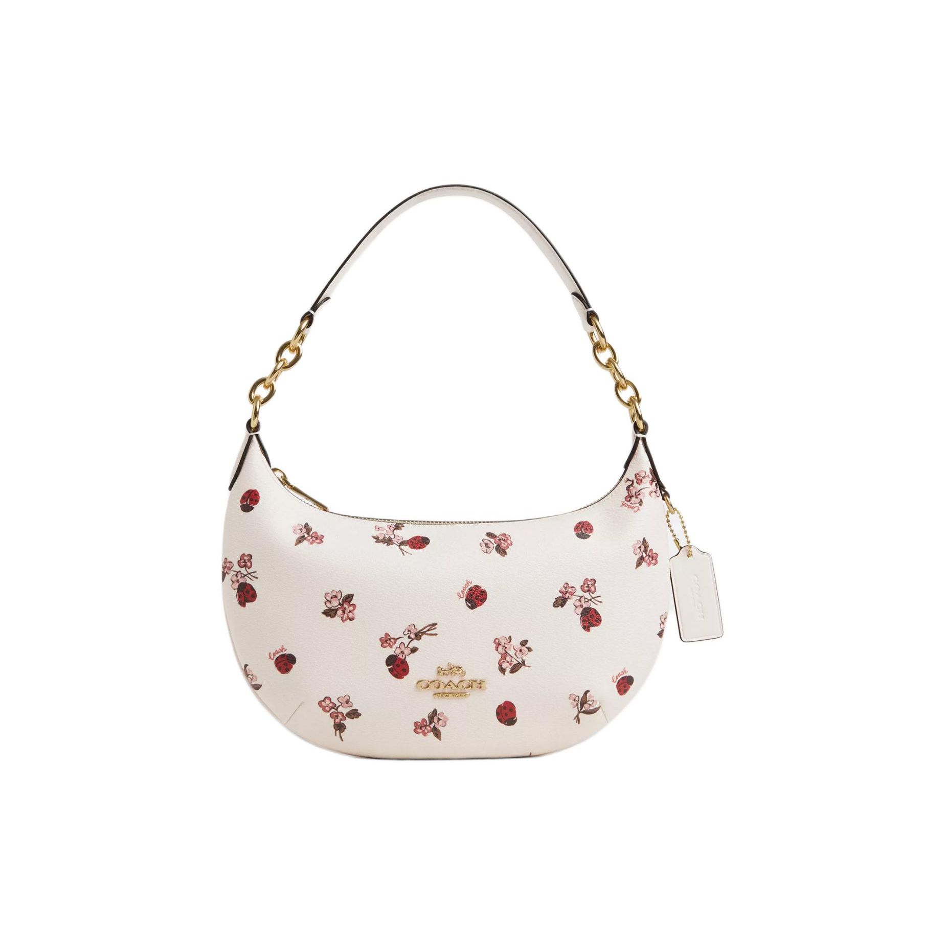 Coach Payton 22 Ladybug Floral Print Coated Canvas Underarm Tote Bag Small Women tote bag Gold Chalk Multicolor CU268-IMCAH Gift Box Set Basic SetBlack Box 21790₽