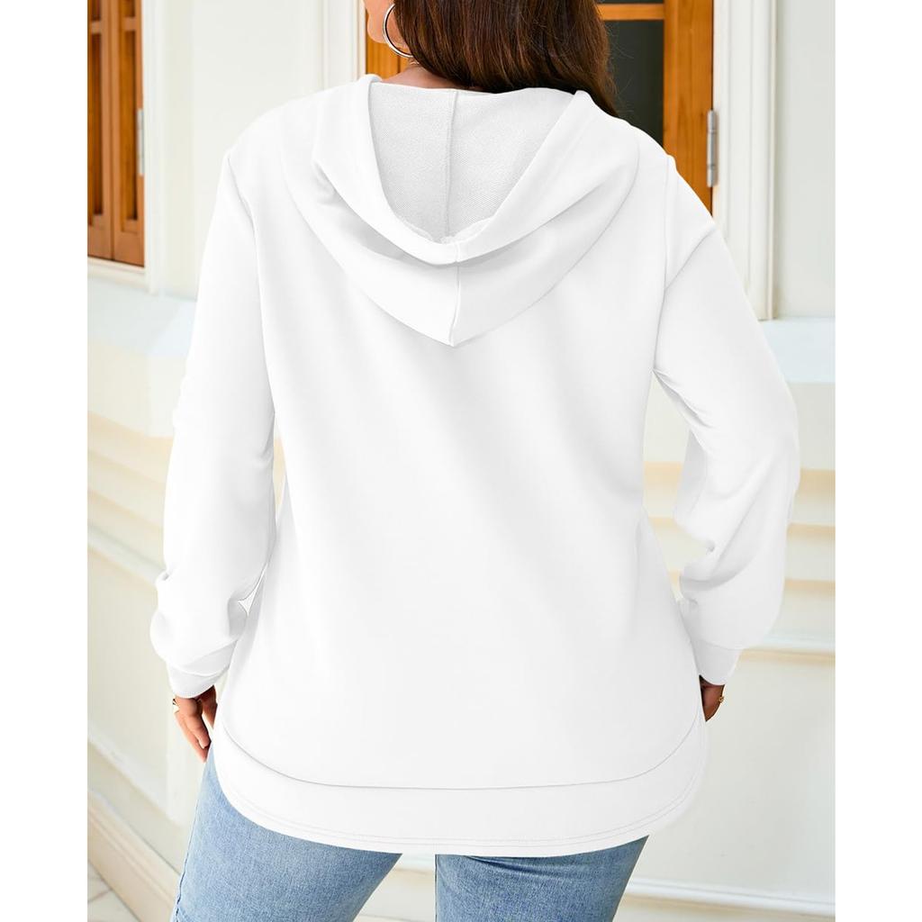 Hanorac de damă casual la modă, culoare uni, cu mânecă lungă