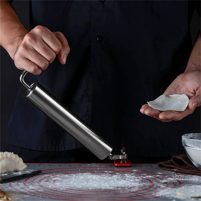 Metal Stainless Steel Rolling Pin Durable Pie Fondant Cake Kitchen Accessories