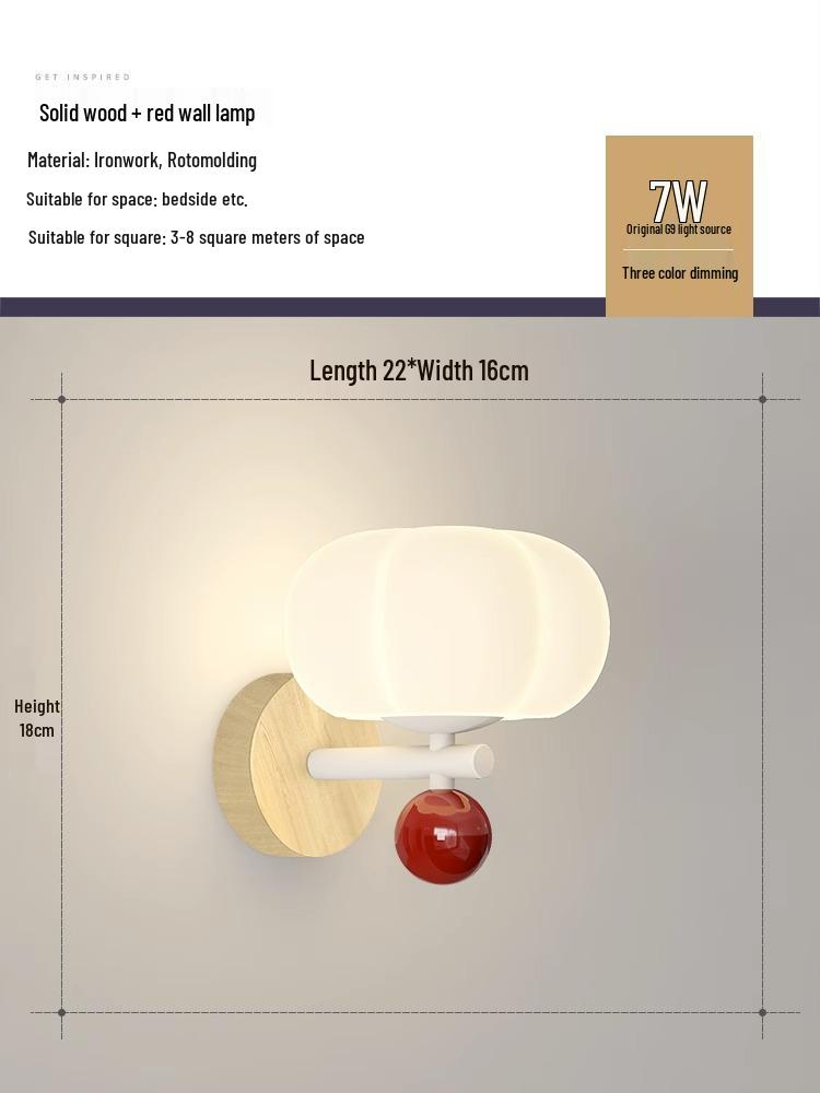 Cream Pumpkin Style Wall Lamp - Warm & Romantic Lighting for Bedroom, Living Room, or Aisle