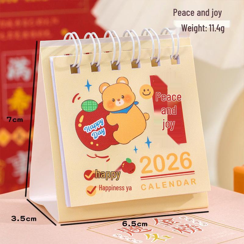 

2026 Creative Cartoon Inspirational Desktop Calendar and Memo Planner