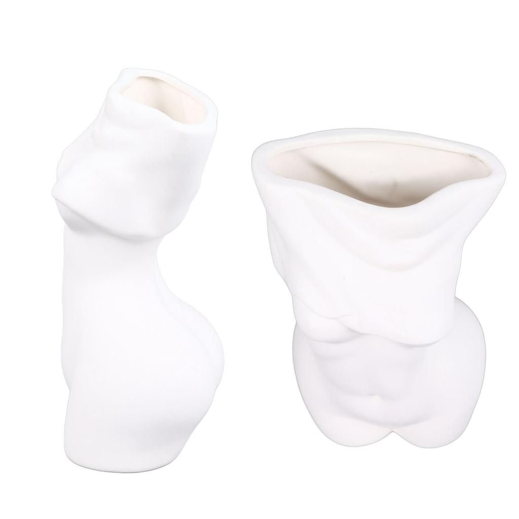 Feminine Body Vase Ceramic Modern Decorative Feminine Curve Flower Vase for Bedroom Living Room