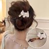 Hairpin Faux Pearls Cat Puppy Shape Hair Claw Back Head Hair Clip Acrylic Hair Styling Tool