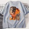Funny Rock Hyrax Fire Meme Tee Shirt Men Women Stupid T-shirt Ugly Unhinged Tshirt Summer Opossum Raccoon Tops