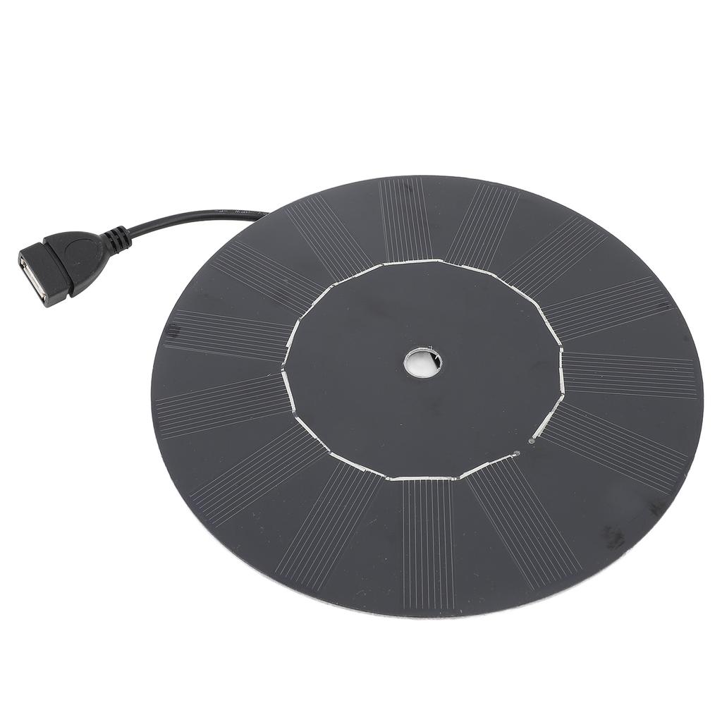 5W Round Solar Panel Monocrystalline Silicon Solar Panel Charger Portable Silent Solar Battery