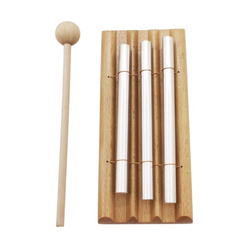 Meditation Trios Chime, Three Tone Solos Percussion Instrument Eastern Energy Chime for Yoga, Meditation & Classroom Use