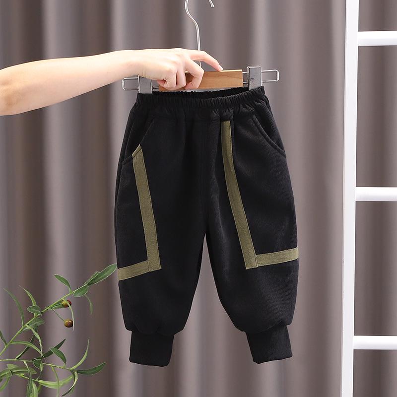 

Комплект толстовки и брюк из толстого бархата для мальчиков и девочек - Модный зимний наряд 2025 года для возраста 2-3 года 110cm fits height 95-105cm