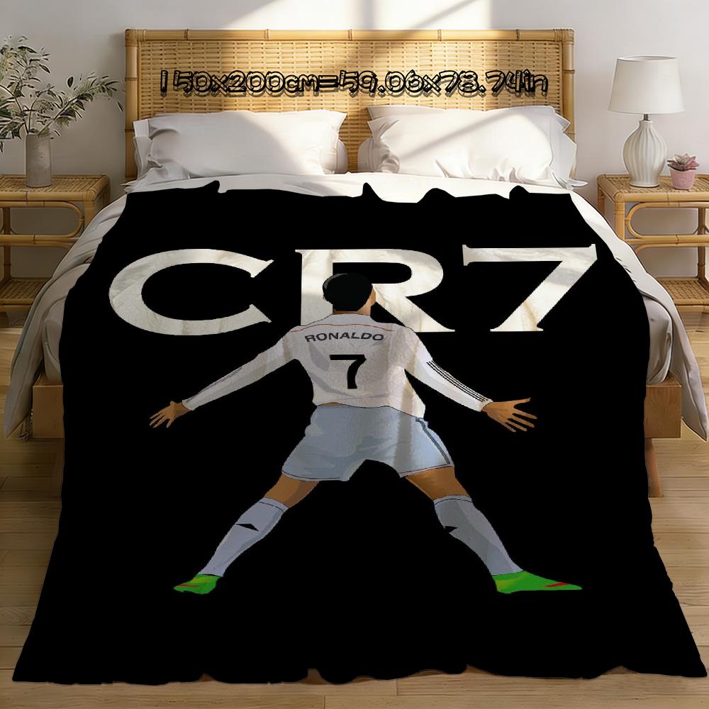 Knee Fashion Blanket Throw Winter Microfiber Oversized Baby Lightweight Flannel Fleece Bed Sofa Decoration C-CR7-R