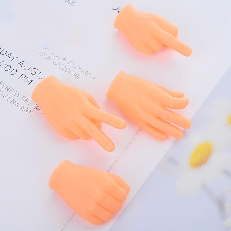 1Set Cats Toy Cat Gesture Finger Cot Cat Finger Sleeve Mini Hand Model Silicone Gloves Pet Interaction Toy Cat Massage Tool