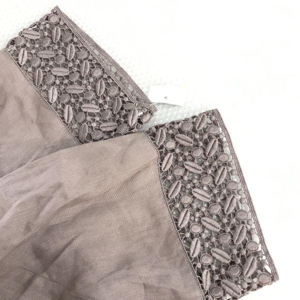 Chalet Blanc vintage linen short sleeve blouse women's L beige(USED)