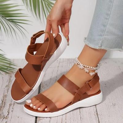 Women's Knit Elastic Cloth Wedge Sandals Slip On Lightweight Walking Sandals Women Plus Size Comfortable Summer Shoes Woman