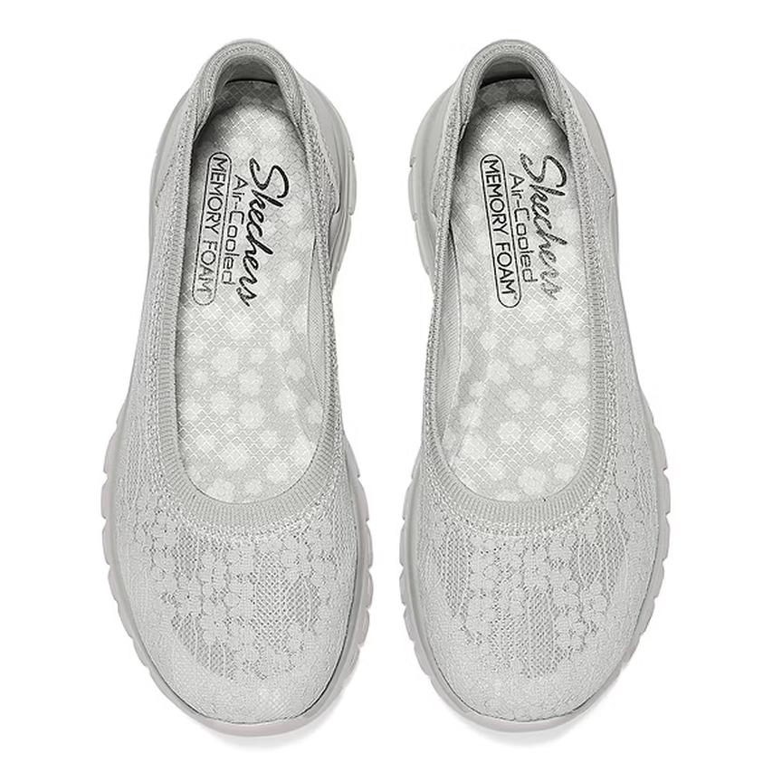 Skechers Stof Synthetisch Leer Ronde Neus Instapper Lage Top Casual Schoenen Dames sneakers 100961-LTGY
