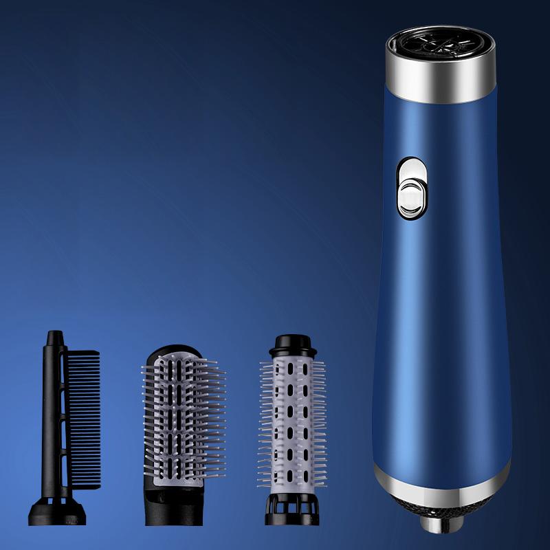 3-in-1 Haartrockner Tragbarer Kamm Ionischer Haarstreckbürste Heißluft Locken für Haarroller Föhn Schnelltrocknender Haarwickler Lockenwickler