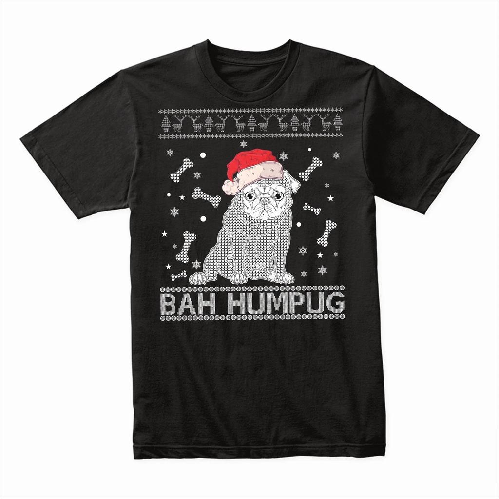 Bah Hampug T-Shirt, Funny Christmas Pug Shirt, Holiday Dog Lover Gift Tee
