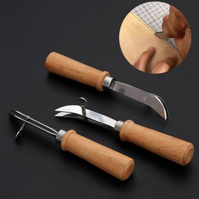 Verstellbarer Leder-Kantenstich-Rillenzieher Lederhandwerk Rille Meißel DIY-Werkzeug Leder-Crimpzange Schlitzen und Rillen