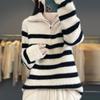 Women Sweater Turtleneck 100% Wool MODERN NEW SAGA Zipper Knit Pullover Turn-down Collar Thick Winter Jumpers Female Knit Tops