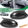 1Pair Glossy Black Rearview Side Mirror Covers Caps For BMW E81 E82 E87 E88 E90 E91 E92 E93 PRE-LCI #51167135098 51167135097