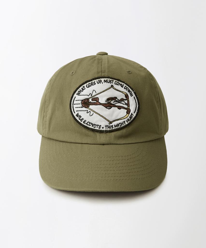 OUTSTANDING [Looney Tunes] Cotton Ball Cap(Wile E. Coyote)_Olive