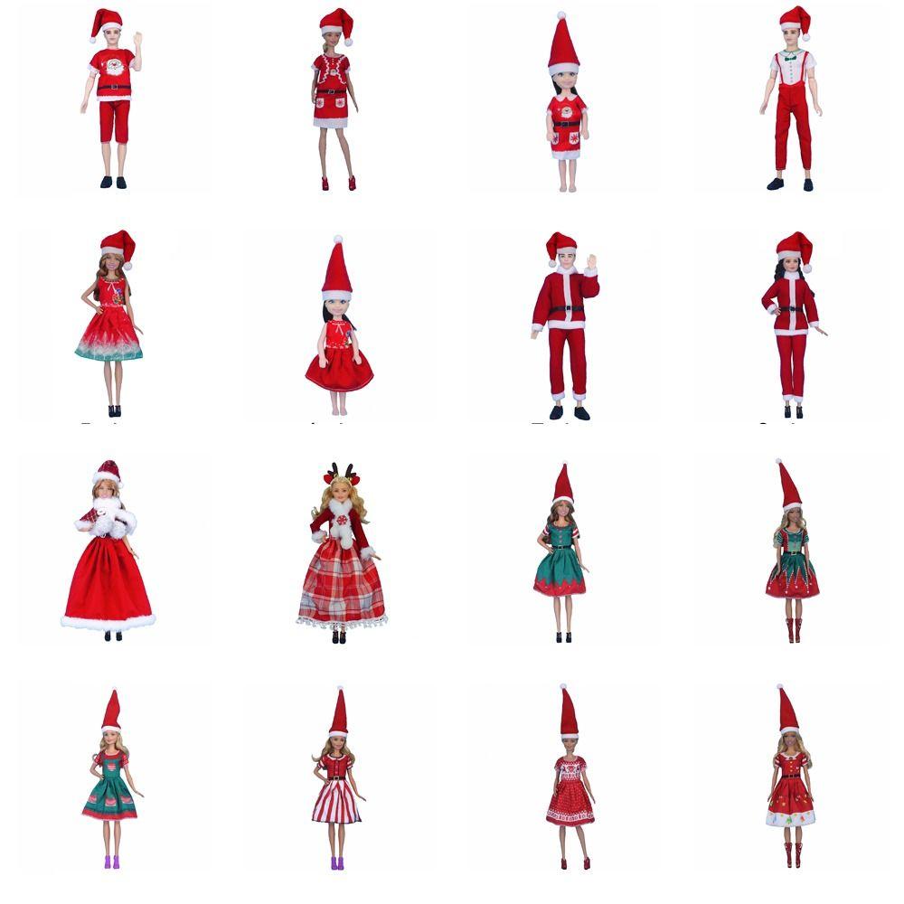 11.8inch Doll Christmas Dress Christmas Elfs Series Christmas Doll Clothes  Kids Toy Gift