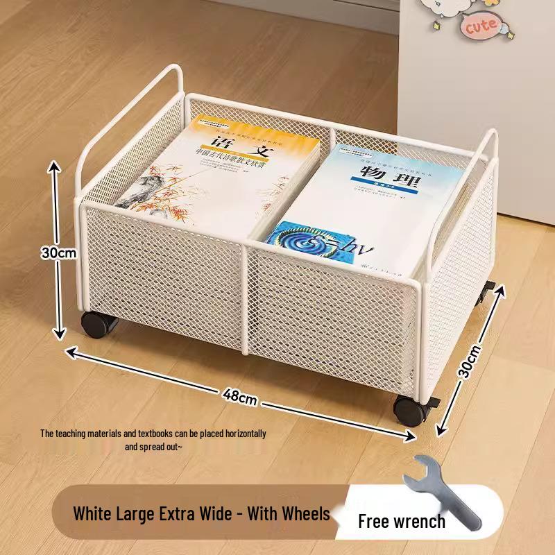 Compact Storage Cart with Casters for Bags, Backpacks, Books, and More