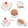 Adorable Simulation Food Plush Keyring; Hamburger, Sandwich, And Cake Themed Pendants; Cute Gift Ideas For Couples