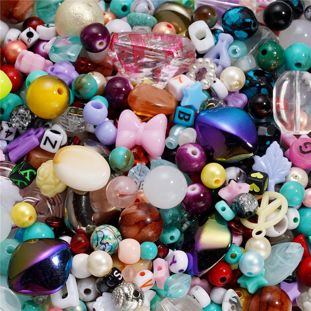 20g/lot Mixed Bowknot Beads Star Heart Butterfly Acrylic Spacer Bead for Jewelry Making DIY Bracelets Necklace Accessories
