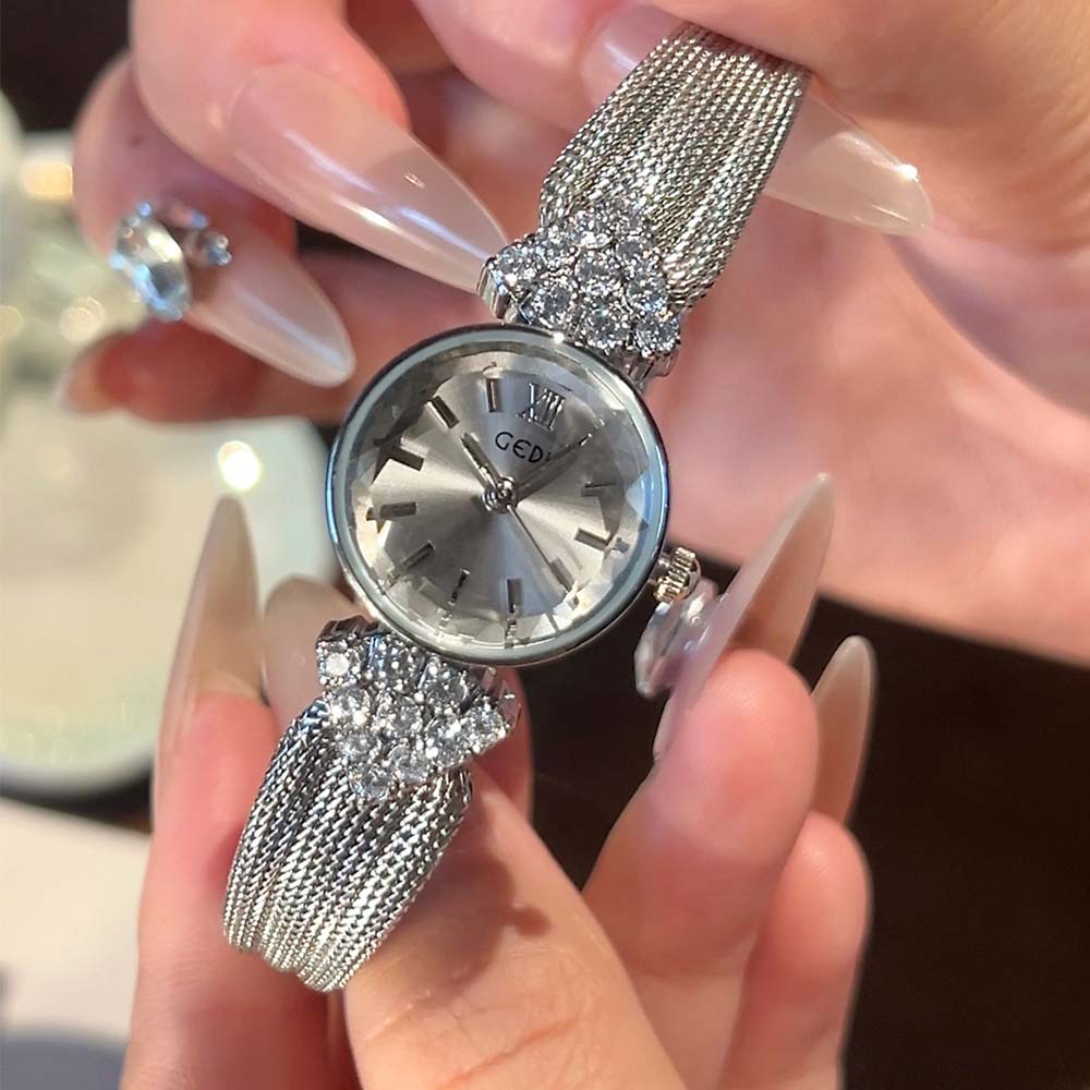 GEDI New Vintage Women's Watch Light Luxury Diamond Dress Women Watches Elegant Temperament Woman Wristwatch
