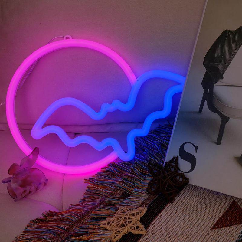 1 Stück Neonschilder, LED-Neonlichter, Neonschild für die Wand, USB/Batterie, LED-Neonschild für Wanddekoration, Geschenk, Bar, Halloween