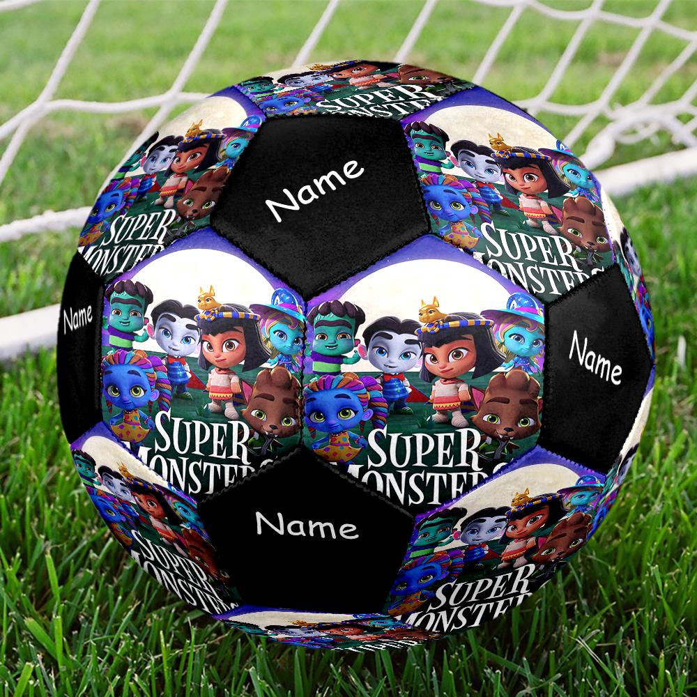 Custom Name Super Monsters Theme Size 5 Soccer Ball, Suitable for Both Indoor and Outdoor Matches, a Gift Suitable for Everyone.