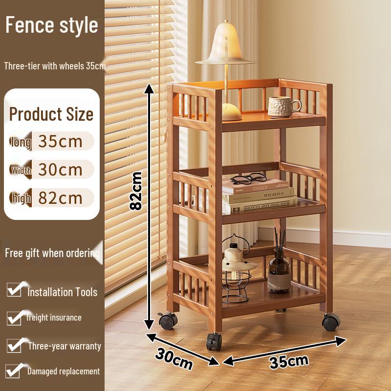 Többszintű mobil tárolóállvány: Álló, többfunkciós kocsi nappalihoz és háztartási cikkekhez.