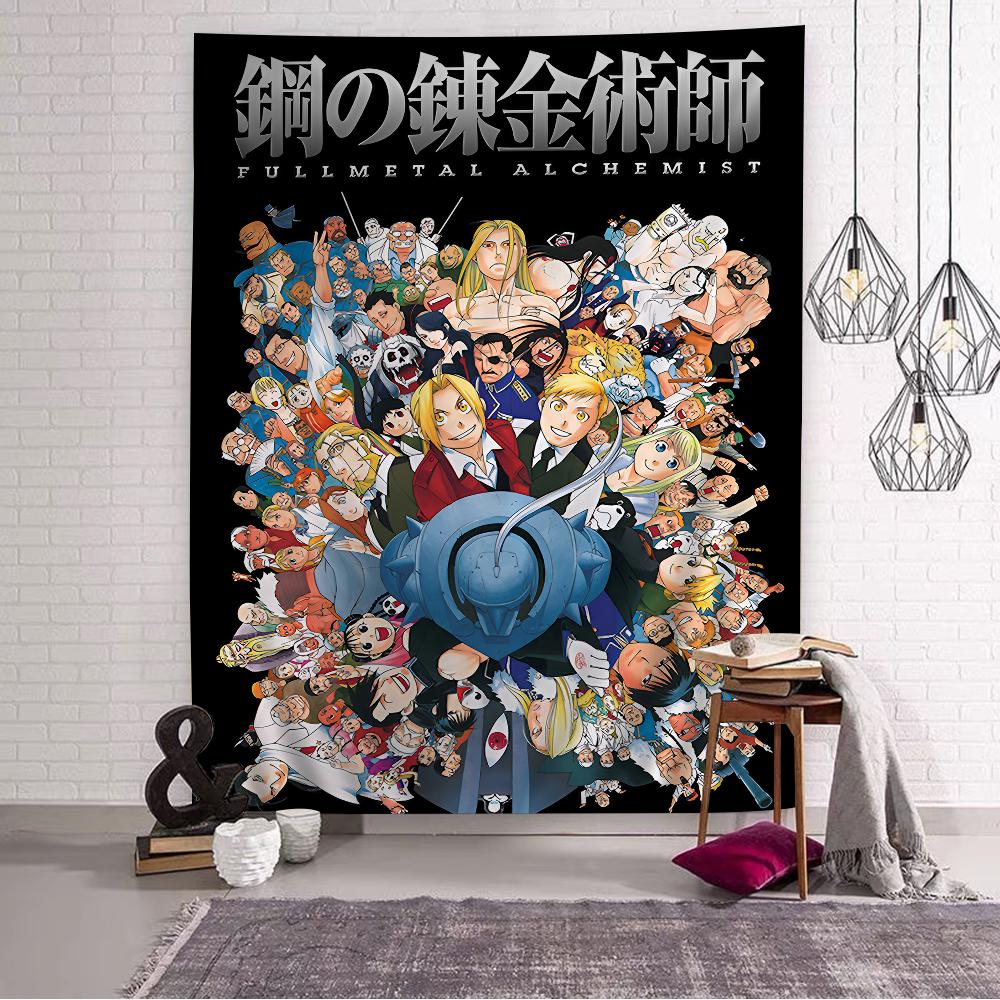 Anime Fullmetal Alchemist Chart Wandteppich Böhmische Wandteppiche Mandala Wandkunst Dekor