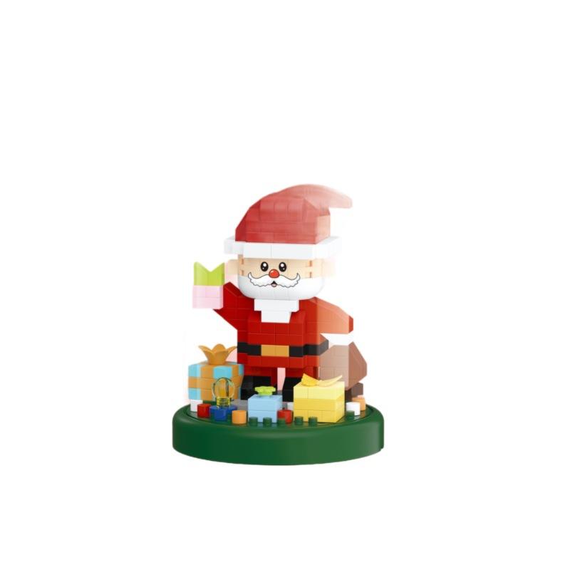 Santa Claus Building Blocks Small Particles Assembled Educational Leisure Toys Ornaments Snowman Christmas Tree Christmas Gifts