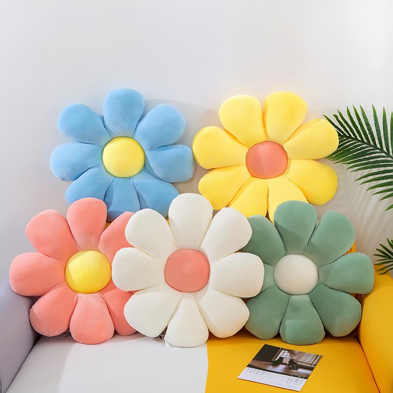 Daisy Sunflower Tatami Floral Seat Cushion & Pillow for Car and Office Backrest