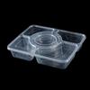 Disposable 5-Compartment PP Food Containers with Lids