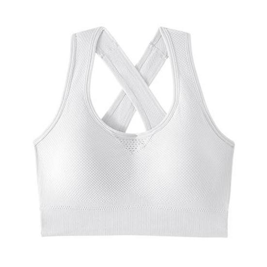 Women Vest Bra Anti-snagging Shockproof Sport Jogging Underwear Hollow Back Detachable Pads Quick Heat