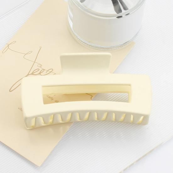 Hair Claw for Women, Frosted Rectangle Hair Clip, Hollow Design Back Head Hair Claw, Large Size Shark Hair Clip for Daily Wear Party Gathering Outing