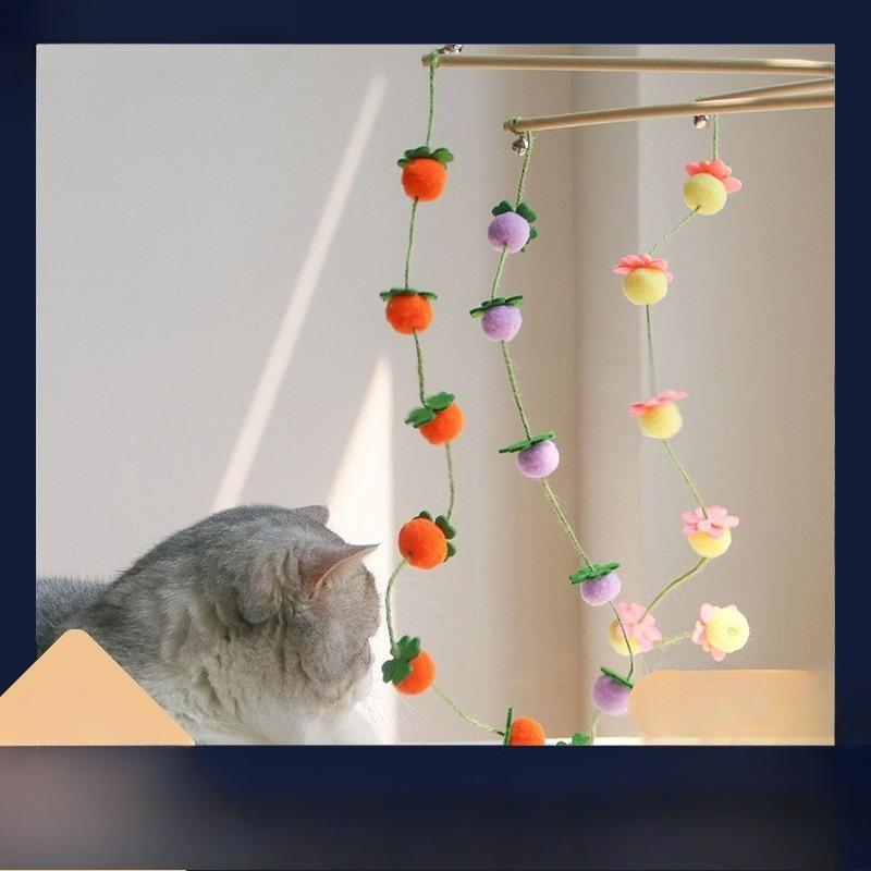 Cat Toys, Cat Teasing Sticks, Wooden Poles, Persimmon Strings, Bells, Long Poles, Tomato Strings, Cat Teasing Sticks, and Other Boring Toys