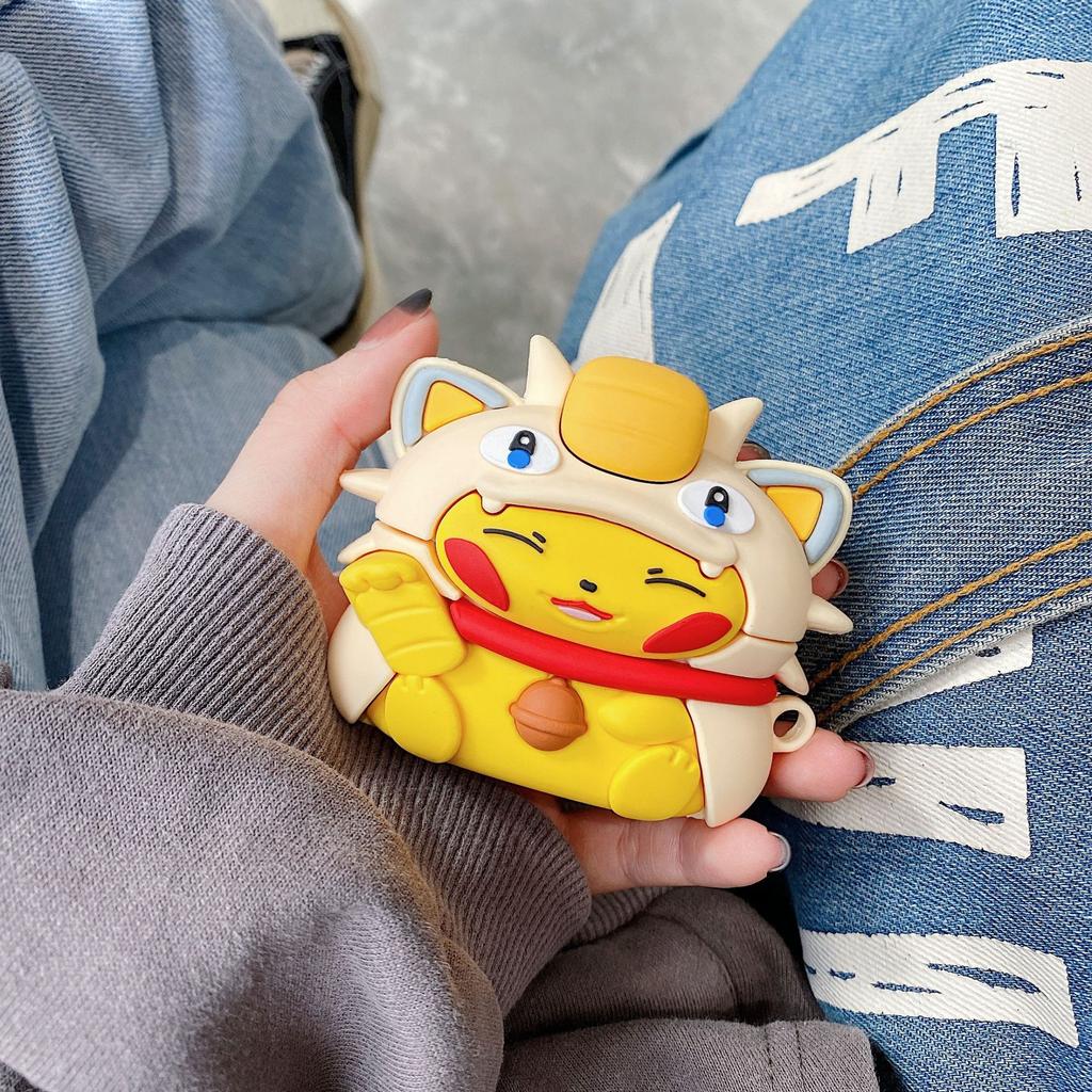 Cute Lucky Cat Pickup AirPods pro1 Apple Bluetooth Headset Case 1/1 Generation Cartoon Protective Case