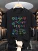 Trendy Korean Slogan Cute Sheep Print Casual Black Short Sleeve Tshirt Unisex And Unisex Crew Neck Positive Quote Tee For Daily