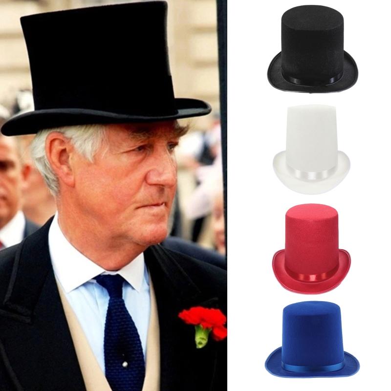 Zauberer-Zylinder, schwarzer Zylinder, Zauberer-Hut, Jazz-Bühnenauftritte, Bowler-Zylinder, Kostüm