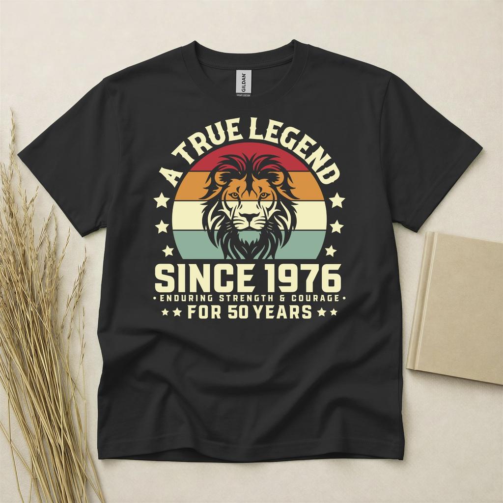 Maglietta 50° Compleanno Nata Nel 1976 50 Anni Regali T-Shirt Una Vera Leggenda Cinquanta