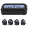 TPMS Car Tire Pressure Monitor System Automatic Brightness Control Attached To Glass Wireless Solar Power TPMS with 4 Sensors