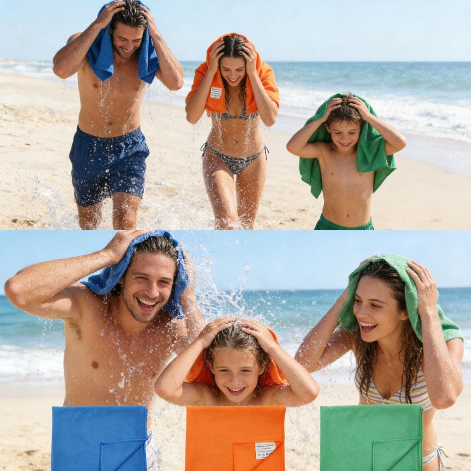 1 peça Toalha de Viagem de Microfibra, Toalha de Secagem Rápida Super Absorvente Compacta Leve para Praia, Academia, Piscina, Banho, Yoga