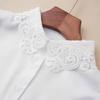 Spitze Falscher Kragen Mode Spitze Blume Elegant Büro Halbe Bluse Falscher Kragen Abnehmbares Chiffon Dickey Bekleidungszubehör