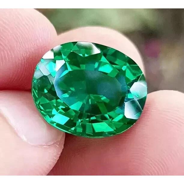 Natural Awesome Green Emerald Oval 10-12 Ct Certified Beautiful Loose Gemstone