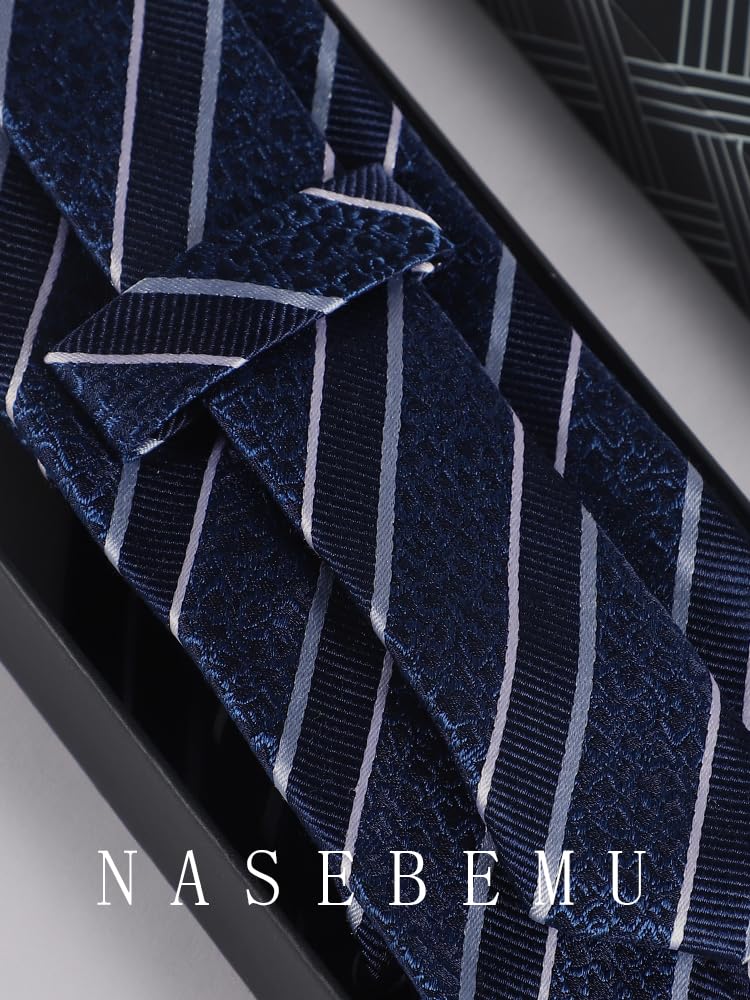 NASEBEMU Silk Designer with Perfect as a Gift for and Formal Premium Necktie, Brand, Box. Birthdays, Weddings, Father's Day, Anniversaries, Casual,