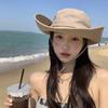 Outdoor Sun Breathable Hat For Men And Women Cotton Blend Material With Roll Brim