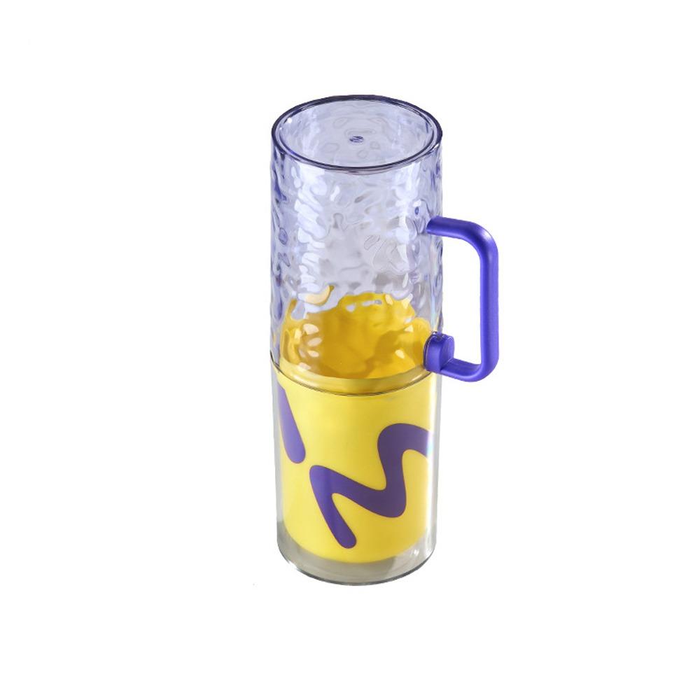 

Transparent Travel Mouthwash Cup Plastic Toothbrush Storage Box Portable Toothbrush Case Bathroom фіолетовий