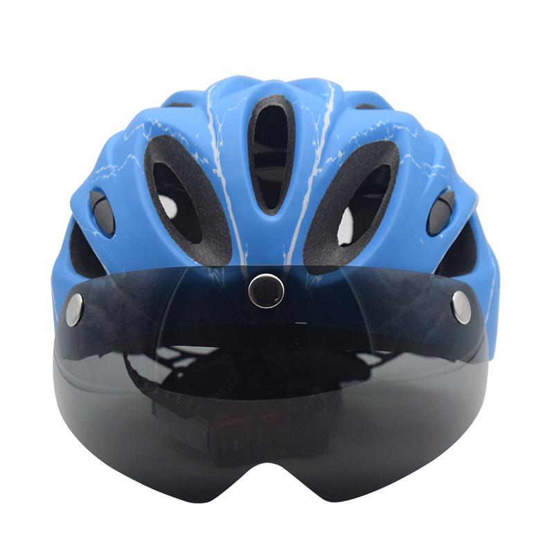 Bicycle Helmet Road Mountain Bike Riding Helmet Integrated Molding Magnetic Swing Lens Helmet Riding Safety Helmet